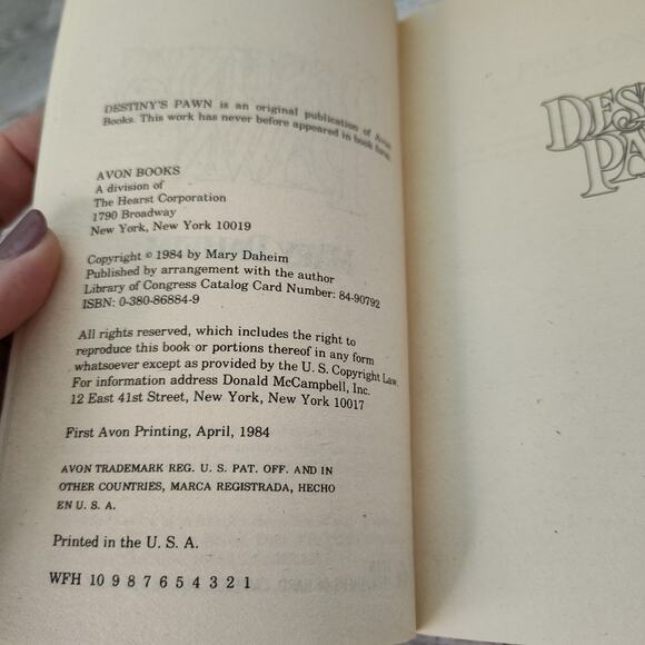 Destinys Pawn‎ by Mary Daheim 1984 Avon 1st Printing Edition Regency Romance - Picture 3 of 10